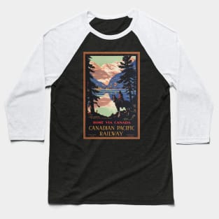 Home Via Canada - Vintage Travel Baseball T-Shirt